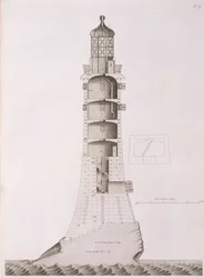 Farol de Edystone gravado por Edward Rooker (c.1712-74), 1763